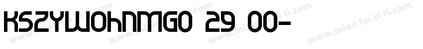 KSZYWOHNMG0 29 00字体转换